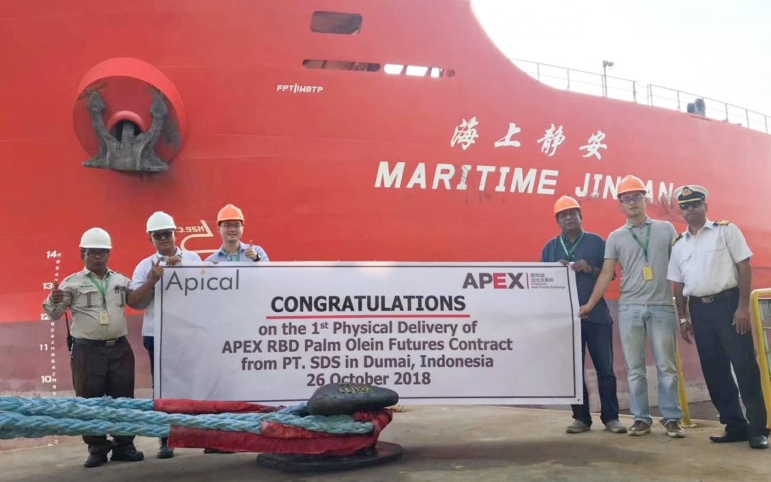 SUCCESSFUL CARGO LOADING OF THE FIRST PHYSICAL DELIVERY FOR APEX’S FIRST CONTRACT, RBD PALM OLEIN FUTURES CONTRACT